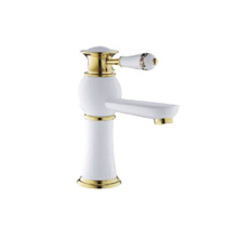 Batidora de baño de baño montada en la cubierta de alta calidad batidora de lavabo blanca moderna grifo de cuenca blanca